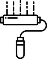 peindre rouleau contour illustration vecteur