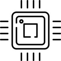CPU contour illustration vecteur