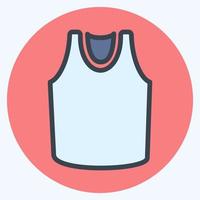 chemise d'icône 2 - style de compagnon de couleur, illustration simple, trait modifiable vecteur