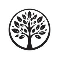 illustration de conception de logo arbre vecteur