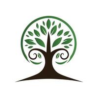 illustration de conception de logo arbre vecteur