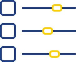 curseurs ligne deux Couleur icône conception vecteur
