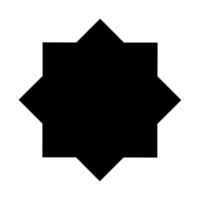 huit pointu étoile icône noir silhouette géométrique conception élément forme isolé sur blanc Contexte. vecteur
