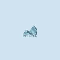 logo d'aventure en montagne vecteur