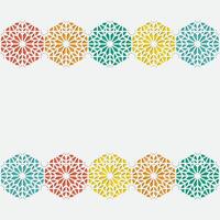 arabe arabesque conception salutation carte pour Ramadan Karim. islamique ornemental coloré détail de mosaïque. vecteur