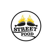 rue nourriture logo modèle illustration conception vecteur
