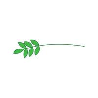 vert feuilles sur une blanc Contexte. plante illustration dans plat conception. Naturel conception éléments pour votre conception besoins. plante ornement vecteur