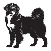 plat illustration de chien silhouette vecteur