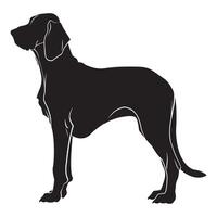 plat illustration de chien silhouette vecteur