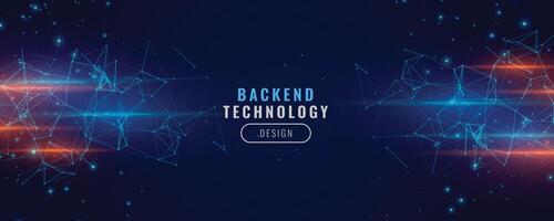 numérique backend La technologie concept particule Contexte conception vecteur