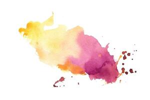 violet et Jaune aquarelle liquide tache toile de fond vecteur