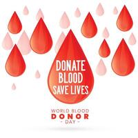 affiche conception pour monde du sang donneur journée vecteur