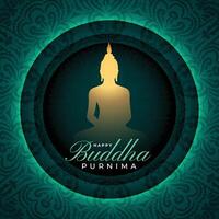 hindou culturel Bouddha Purnima vœux Contexte conception vecteur