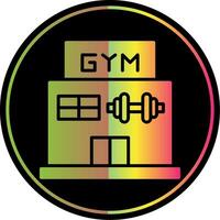 Gym glyphe dû Couleur icône conception vecteur