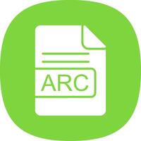 arc fichier format glyphe courbe icône conception vecteur