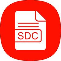 sdc fichier format glyphe courbe icône conception vecteur