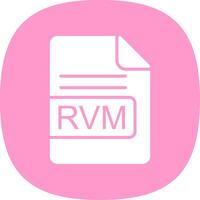 RVM fichier format glyphe courbe icône conception vecteur