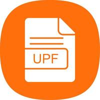 upf fichier format glyphe courbe icône conception vecteur