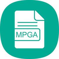 mpga fichier format glyphe courbe icône conception vecteur