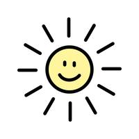 Soleil souriant Vector Icon