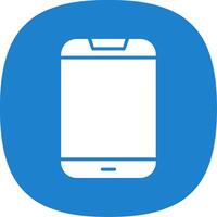 mobile téléphone glyphe courbe icône conception vecteur