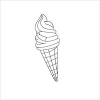 illustration de crème glacée doodle dessin à la main vecteur