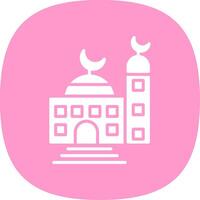 mosquée glyphe courbe icône conception vecteur