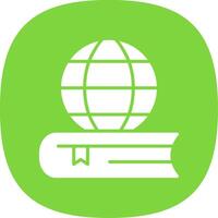 global éducation glyphe courbe icône conception vecteur