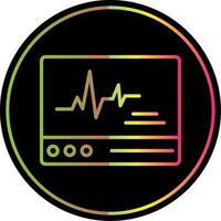 ecg moniteur ligne pente dû Couleur icône conception vecteur