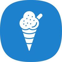 crème glacée glyphe courbe icône conception vecteur