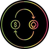 jeux d'argent ligne pente dû Couleur icône conception vecteur