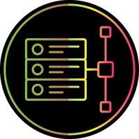 Les données piles ligne pente dû Couleur icône conception vecteur