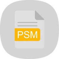 psm fichier format plat courbe icône conception vecteur