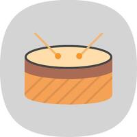 tambours plat courbe icône conception vecteur