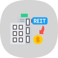 réitérer plat courbe icône conception vecteur