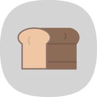 pain plat courbe icône conception vecteur