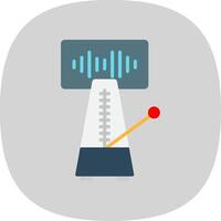 métronome plat courbe icône conception vecteur