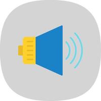 l'audio plat courbe icône conception vecteur