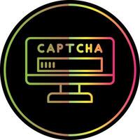 captcha ligne pente dû Couleur icône conception vecteur