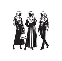 hijab style mode permanent illustration conception vecteur