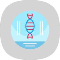 ADN brin plat courbe icône conception vecteur