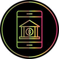 bancaire app ligne pente dû Couleur icône conception vecteur