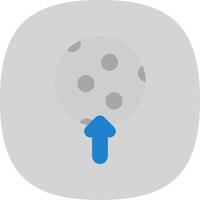 lune plat courbe icône conception vecteur