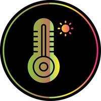 thermomètre glyphe dû Couleur icône conception vecteur