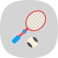 tennis plat courbe icône conception vecteur