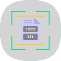 document analyse plat courbe icône conception vecteur