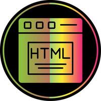 html glyphe dû Couleur icône conception vecteur