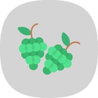 les raisins plat courbe icône conception vecteur