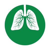 poumon logo santé vecteur