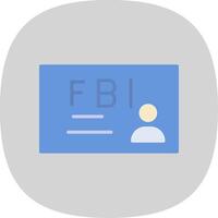 FBI plat courbe icône conception vecteur